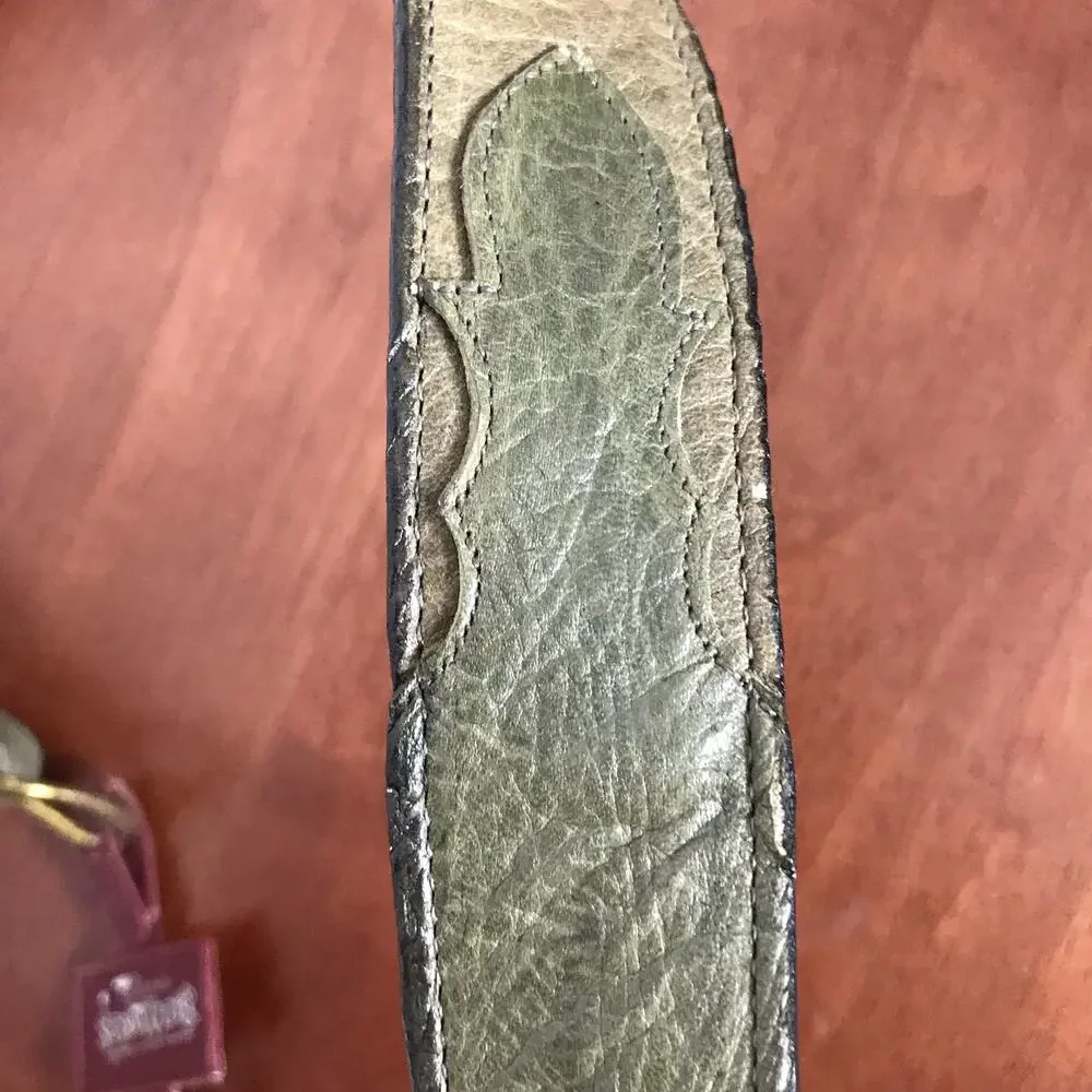 Nocona Boot Company Bootmakers Collection New Men's 28 Gray Green Leather Belt